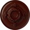 Ekena Millwork Monique Ceiling Medallion (Fits Canopies up to 3 3/4"), 13 3/4"OD x 1"P, Brushed Mahogany CM13MOBMF - alternate 1